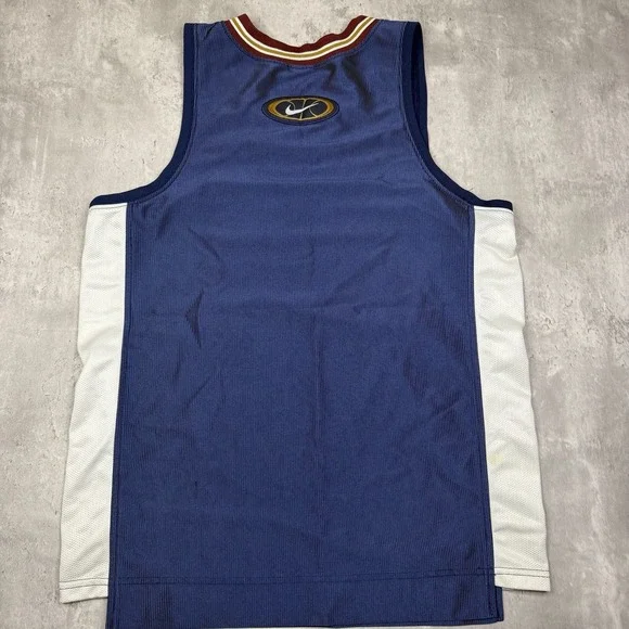 Vintage 90s Nike Basketball Jersey Mens Medium Blue Spell Out Embroidered Y2K - Picture 4 of 7